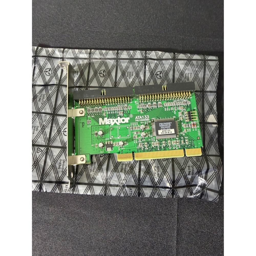 Maxtor ATA133 PCI IDE Controller Card 10999690 Green Excellent Promise PDC20269